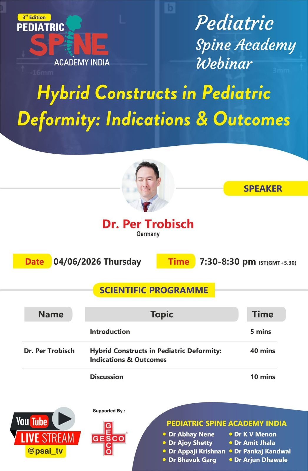 Hybrid Constructs in Pediatric deformity correction