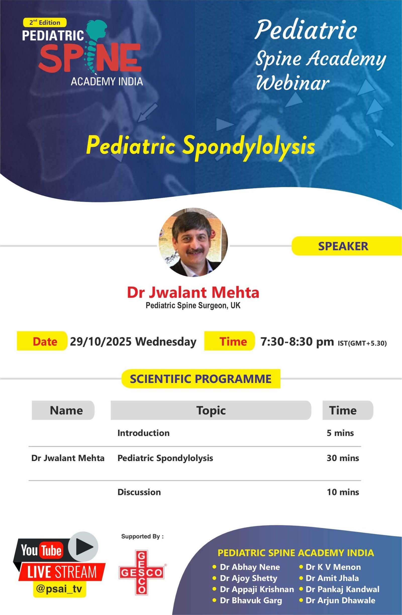 Pediatric Spondylosis